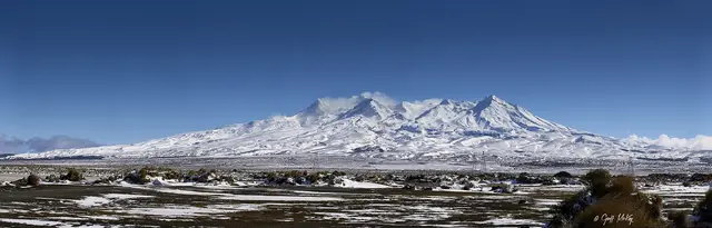 Mt Ruapehu dressed In Snow